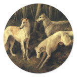 Greyhound Dogs in the Forest stickers