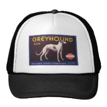 Greyhound Fruit Crate Label Hats