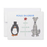 Greyhound Grey Peace On Earth invitations