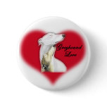 "Greyhound Love" Dog Art Button