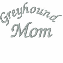 Greyhound Mum Embroidered Ladies Cotton T Shirt