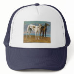 Greyhound Painting - Two Greyhounds - Vintage Art hats