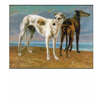 Greyhound Painting - Two Greyhounds - Vintage Art Tshirt