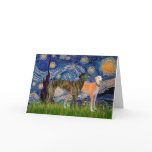 Greyhound Pair - Starry Night cards