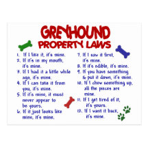 GREYHOUND Property Laws 2 Postcards