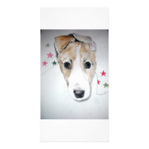 Greyhound Puppy Customized Photo Card