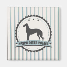 Greyhound Retired Racer 45mph Lazy Dog Magnet