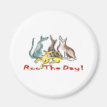greyhound roo refrigerator magnet