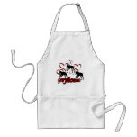 Greyhound Running Silhouettes Hearts Dog Apron