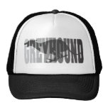 Greyhound Silhouette, Grey Mesh Hats