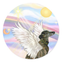 Greyhound Round Sticker