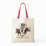 Greyhound Trio Roses Love Hearts Dog Tote Bag