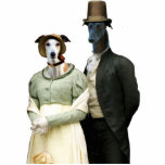 Greyhound Victorian Couple Photo Sculpture photo sculptures