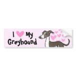 Greyhound / Whippet / Italian Greyhound Love bumper stickers