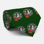 Greyhound Wreath Christmas Holiday Neck Tie