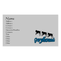 Greyhounds Dog Animal Profile Business Card
