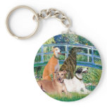 Greyhounds (four) - Bridge keychains