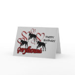 Greyhounds Red Hearts Dog Photo Birthday Card