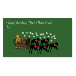 Greyhounds Sleigh Christmas Holiday Gift Card Tag business cards