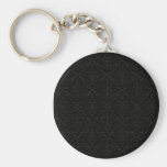 Greyish Damask pattern on dark background Keychain