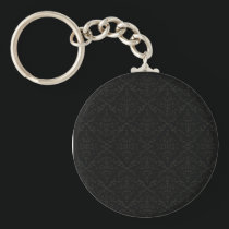 Greyish Damask pattern on dark background keychains