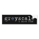 Greyscale Bumper Sticker - Plain Black bumper stickers