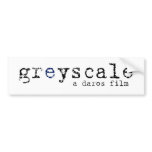 Greyscale Bumper Sticker - Plain White bumper stickers