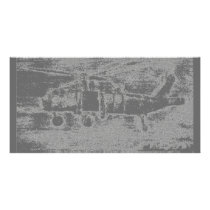 Greyscale chopper custom photo card