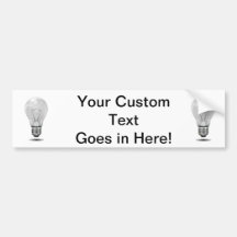 greyscale lightbulb graphic realistic.png bumper stickers