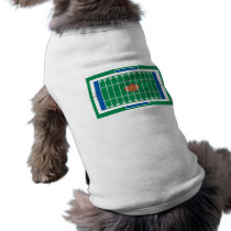 grid iron football field graphic pet tee