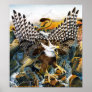 Griffin in Waterall Print