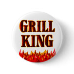 Grill King BBQ Saying Button
