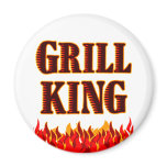 Grill King BBQ Saying Magnet