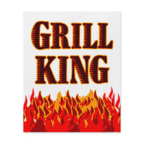 Grill King Red Flames Custom Flyer Template