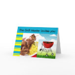 Grill Master Barbeque invitation cards