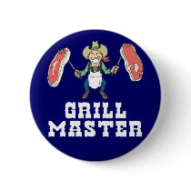 Grill Master Cowboy Pin