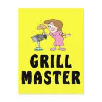 Grill Master Female Postcard