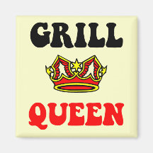 Grill Queen Fridge Magnets
