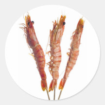 Grilled tiger prawn on a skewer stickers