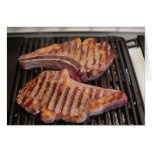 Grilling Steaks Food Dinner cards