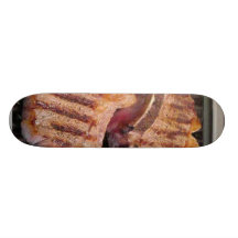 Grilling Steaks Food Dinner Custom Skate Board
