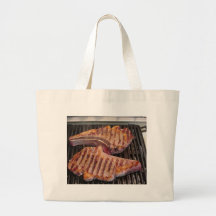 Grilling Steaks Food Dinner Tote Bag