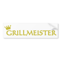 Grillmeister icon bumper stickers