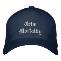 Grim Mortality dark blue cap Embroidered Hat