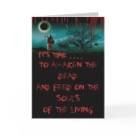 Grim reaper bloody halloween cards