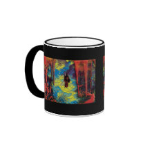 Grim reaper cartoon comic Halloween coffee mugs
