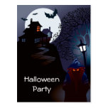 Grim Reaper Haunted Halloween Party Invitation Postcard