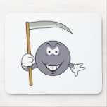 Grim Reaper Smiley Face Mouse Pad