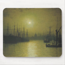 Grimshaw's Nightfall Thames Mousepads