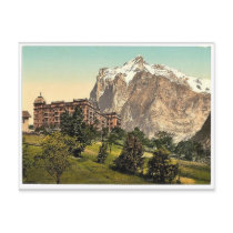 Grindelwald, view of Hotel Baren and Wetterhorn Mo Post Cards